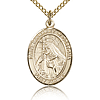 Gold Filled 3/4in St Margaret of Cortona Medal & 18in Chain