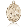 14kt Yellow Gold 3/4in St Pius X Medal