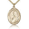 Gold Filled 3/4in St Finnian Medal & 18in Chain