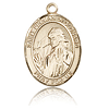 14kt Yellow Gold 3/4in St Finnian Medal