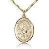 Gold Filled 3/4in St Rosalia Medal & 18in Chain