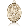 14kt Yellow Gold 3/4in St Rosalia Medal