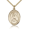 Gold Filled 3/4in St Olivia Medal & 18in Chain