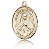 14kt Yellow Gold 3/4in St Olivia Medal