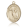 14kt Yellow Gold 3/4in St Paul of the Cross Medal