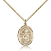 Gold Filled 3/4in St Christina Medal & 18in Chain