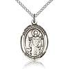 Sterling Silver 3/4in St Wolfgang Medal & 18in Chain