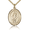 Gold Filled 3/4in St Cornelius Medal & 18in Chain