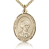 Gold Filled 3/4in St Louis de Montfort Medal & 18in Chain