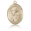 14kt Yellow Gold 3/4in St Kenneth Medal