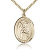 Gold Filled 3/4in St Regina Medal & 18in Chain