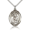 Sterling Silver 3/4in St Regina Medal & 18in Chain