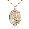 Gold Filled 3/4in St Rafka Medal & 18in Chain