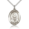 Sterling Silver 3/4in St Rafka Medal & 18in Chain