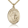 Gold Filled 3/4in St Clement Medal & 18in Chain