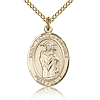 Gold Filled 3/4in St Thomas A Becket Medal & 18in Chain