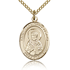 Gold Filled 3/4in St John Chrysostom Medal & 18in Chain