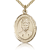 Gold Filled 3/4in St Josephine Bakhita Medal & 18in Chain