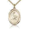 Gold Filled 3/4in St Josemaria Escriva Medal & 18in Chain