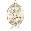 14kt Yellow Gold 3/4in St Vitus Medal