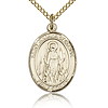 Gold Filled 3/4in St Juliana Medal & 18in Chain