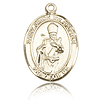 14kt Yellow Gold 3/4in St Simon Medal