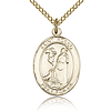 Gold Filled 3/4in St Rocco Medal & 18in Chain