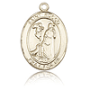 14kt Yellow Gold 3/4in St Rocco Medal