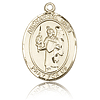 14kt Yellow Gold 3/4in St Uriel Medal