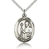 Sterling Silver 3/4in St Regis Medal & 18in Chain