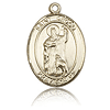 14kt Yellow Gold 3/4in St Drogo Medal