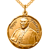 Gold Filled 3/4in Pope Francis Medal & 18in Chain