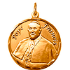 14kt Yellow Gold 3/4in Pope Francis Medal