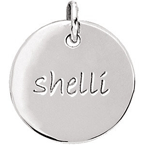 Sterling Silver Engravable Disc by Posh Mommy