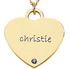 Sweetheart Pendant with Birthstone by Posh Mommy - 14k Gold