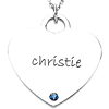 Sterling Silver Posh Mommy Sweetheart Pendant with Birthstone