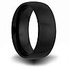 8mm Black Ceramic Domed Ring 