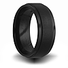 8mm Black Ceramic Brushed Step Down Ring