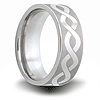 Cobalt 8mm Helix Pattern Ring