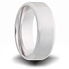 Cobalt 8mm Brushed Pipe Cut Band with Beveled Edges