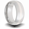 Cobalt 8mm Domed Ring with Sterling Silver Inlay