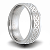 Cobalt 8mm Step Down Edge Ring with Weave Pattern