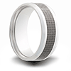 Cobalt 8mm Ring with Carbon Fiber Inlay and Beveled Edges