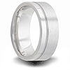 Cobalt 8mm Dual Finish Wedding Band with Offset Groove