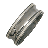 Titanium 8mm Satin Concave Wedding Band with Sterling Silver Inlays