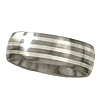 Titanium 8mm Satin Wedding Band with Sterling Silver Inlays