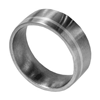 8mm Satin Titanium Band with 14kt White Gold Inlay