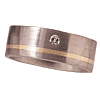 8mm Titanium Band with Diamond and 14K Gold Inlay