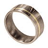 8mm Titanium Satin Band with 14kt Yellow Gold Inlay