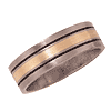 8mm Titanium Band with 14K Gold Inlay and Black Enamel